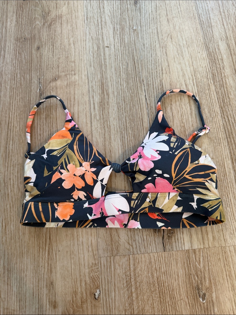 Midori Eden Nora Bikini Top with Pink & Orange Accents